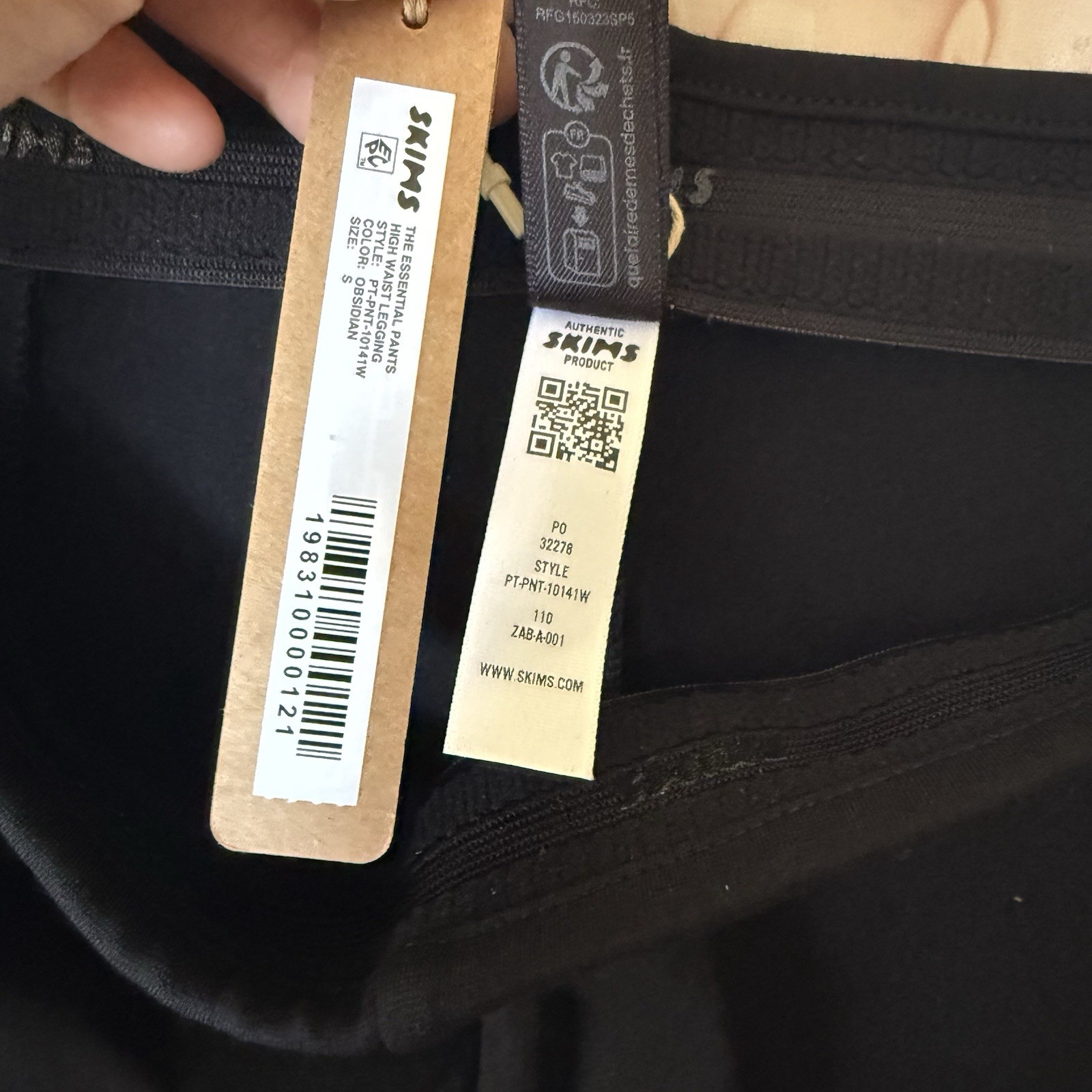 SKIMS The Essential Pants High Waist Legging Obsidian Black Size S NWT $138