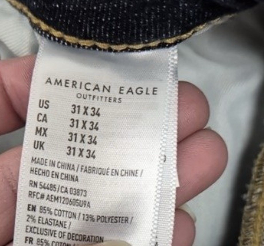 NWT American Eagle Next Level Flex Classic Bootcut Jeans Men’s 31×34 Dark Wash