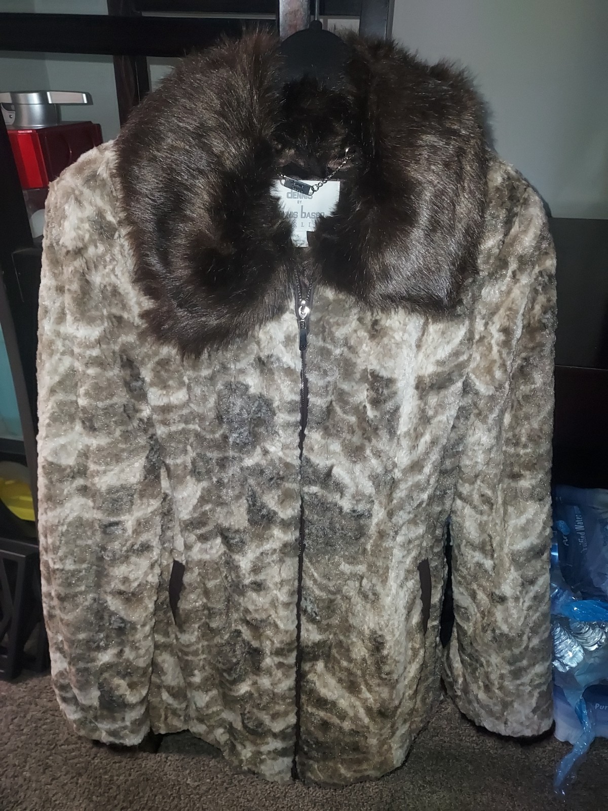 dennis basso faux fur coat