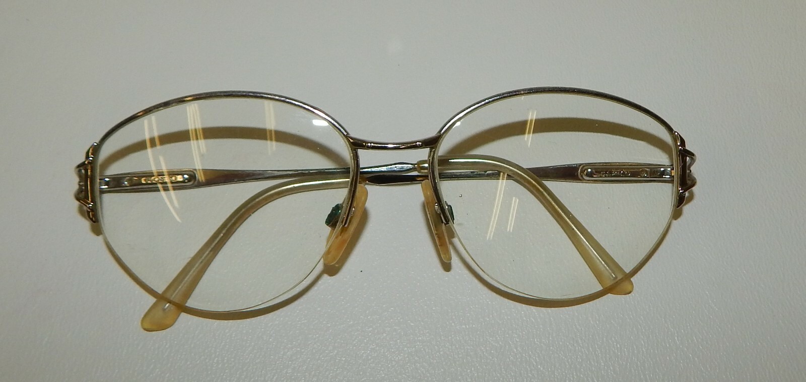 Safilo Elasta Silver Tone Semi Rim Eyeglasses Frames
