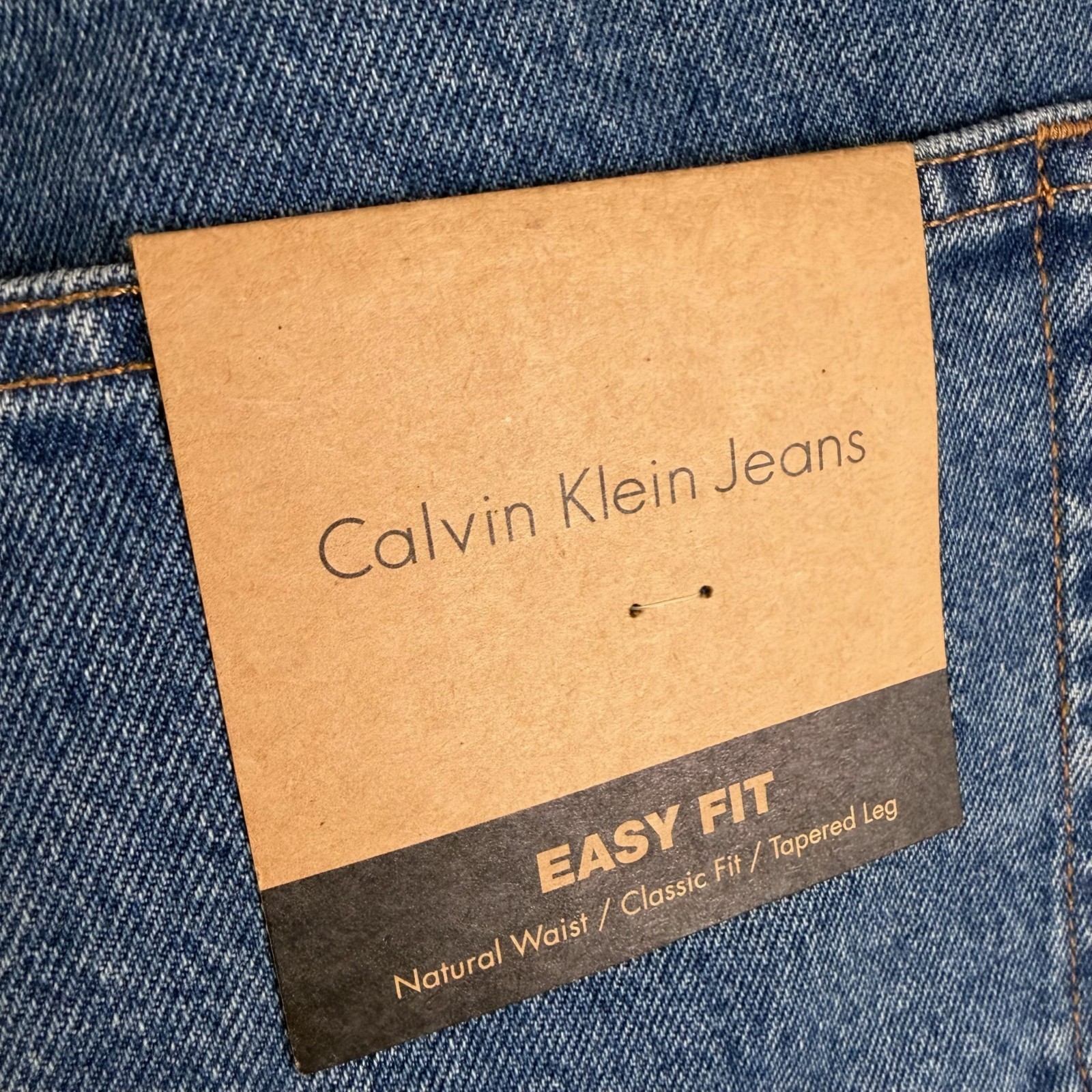 Calvin Klein Jeans Easy Fit Natural Waist Classic Tapered Leg NEW NOS 36 x 30