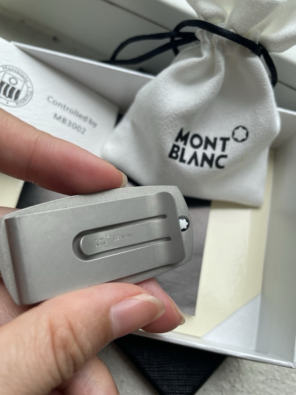 2026 Montblanc Money Clip Stainless Steel Silver Logo -Special gift for men