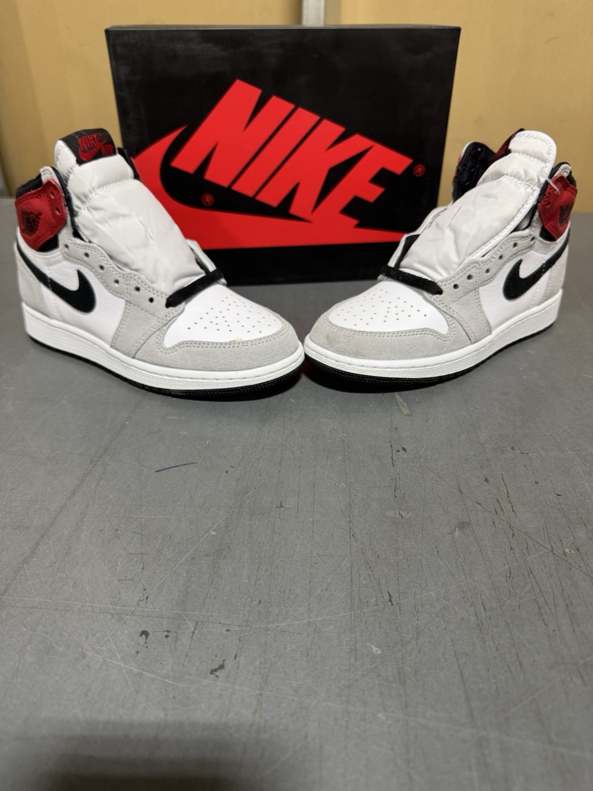 Size 4 Youth- Jordan 1 Retro High OG Smoke Gray 2020