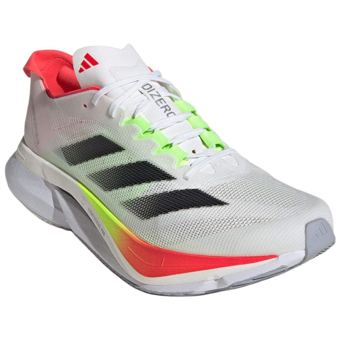 Adidas Adizero Boston 12 Cloud White Core Black Lucid Red – JQ2552 Size