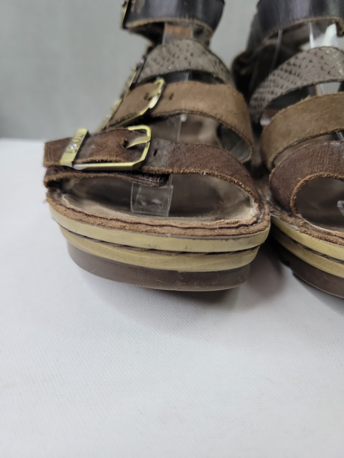Naot Begonia Gladiator Brown Leather Ankle Strap Comfort Sandals EU 40 US 9-9.5