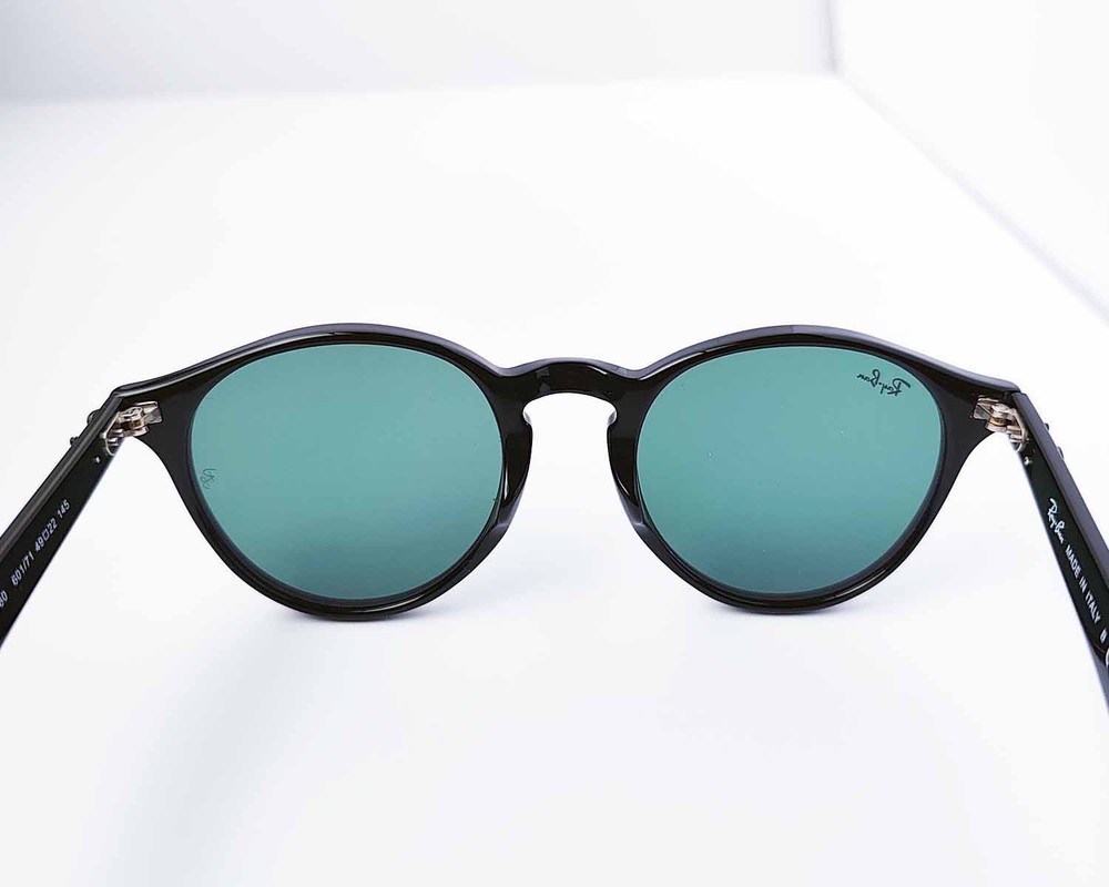 Ray Ban RB2180 Polished Black Frame Dark Green Lenses Unisex Sunglasses 49Mm New