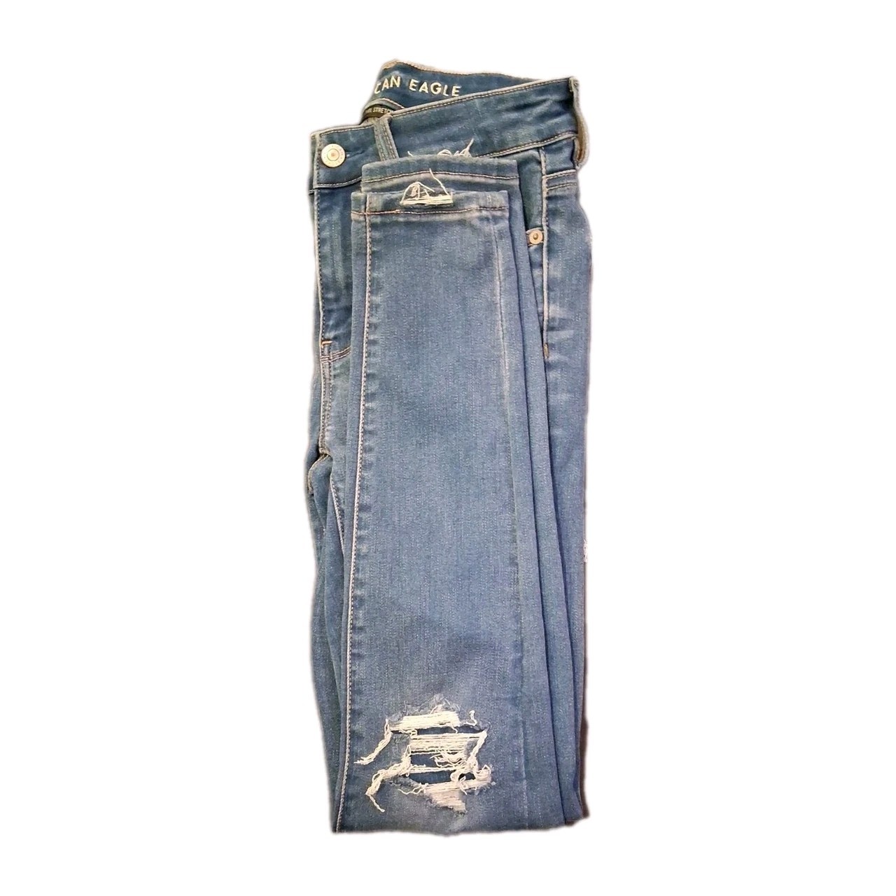 American Eagle Next Level Jeans Womens 2 Distressed High Rise Jegging Stretch