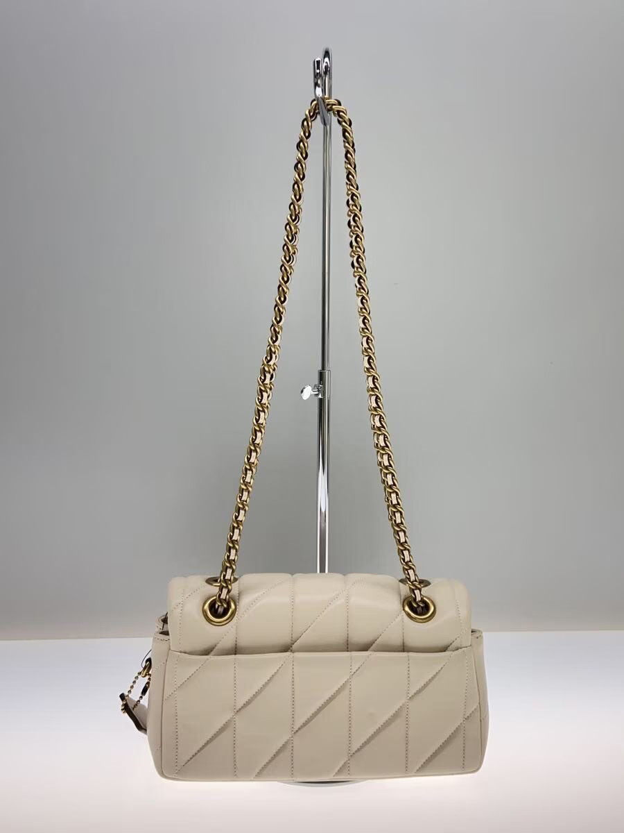 COACH Shoulder Bag Leather WHT CP149 Tabby excellent condition from Japan