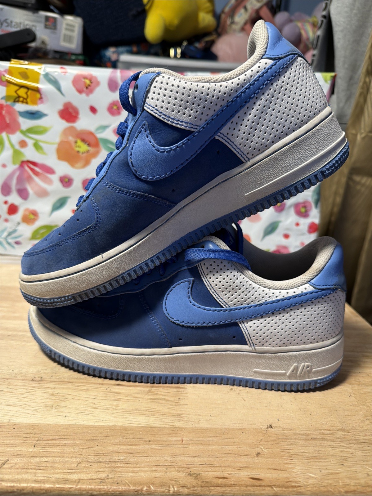 Nike Air Force 1 Premium ’07 Blue DIAMOND PHILLY Size 7.5 315122-441. !!!!