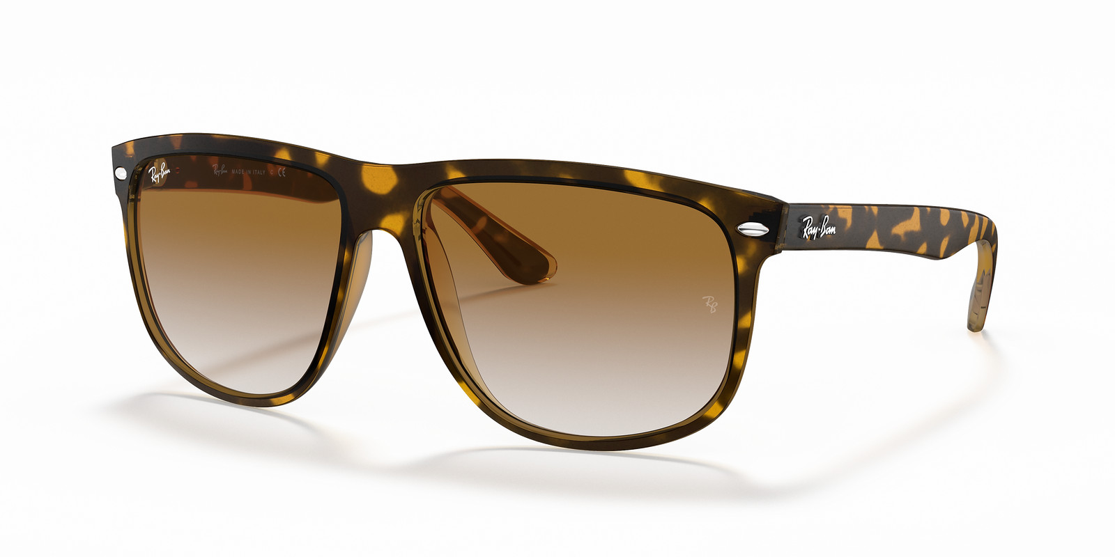 Ray-Ban Boyfriend Polished Light Havana/Light Brown Gradient 60 mm Sunglasses