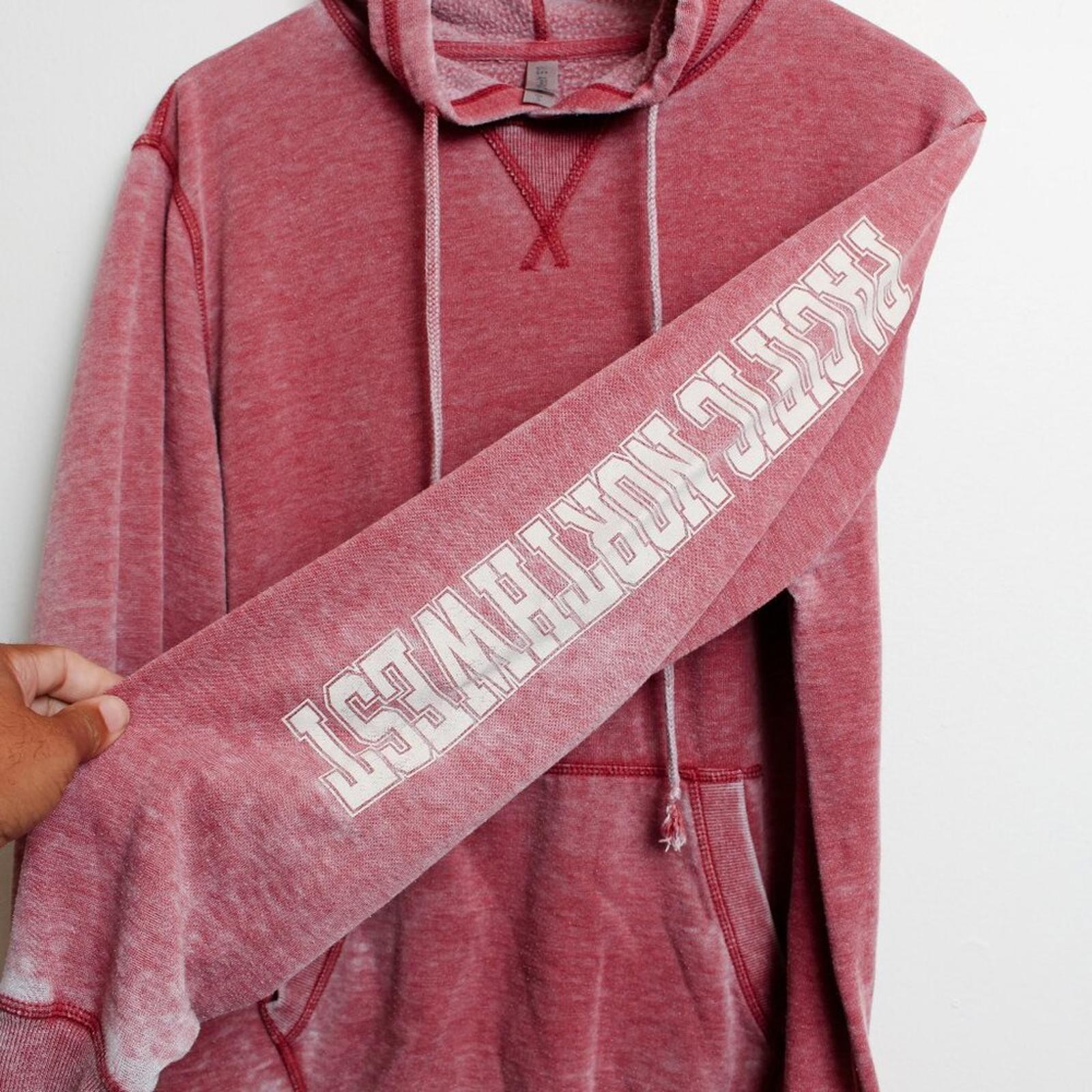 U.S. Apparel Pacific Northwest Hoodie Womens Small Oversized Faded Pullover