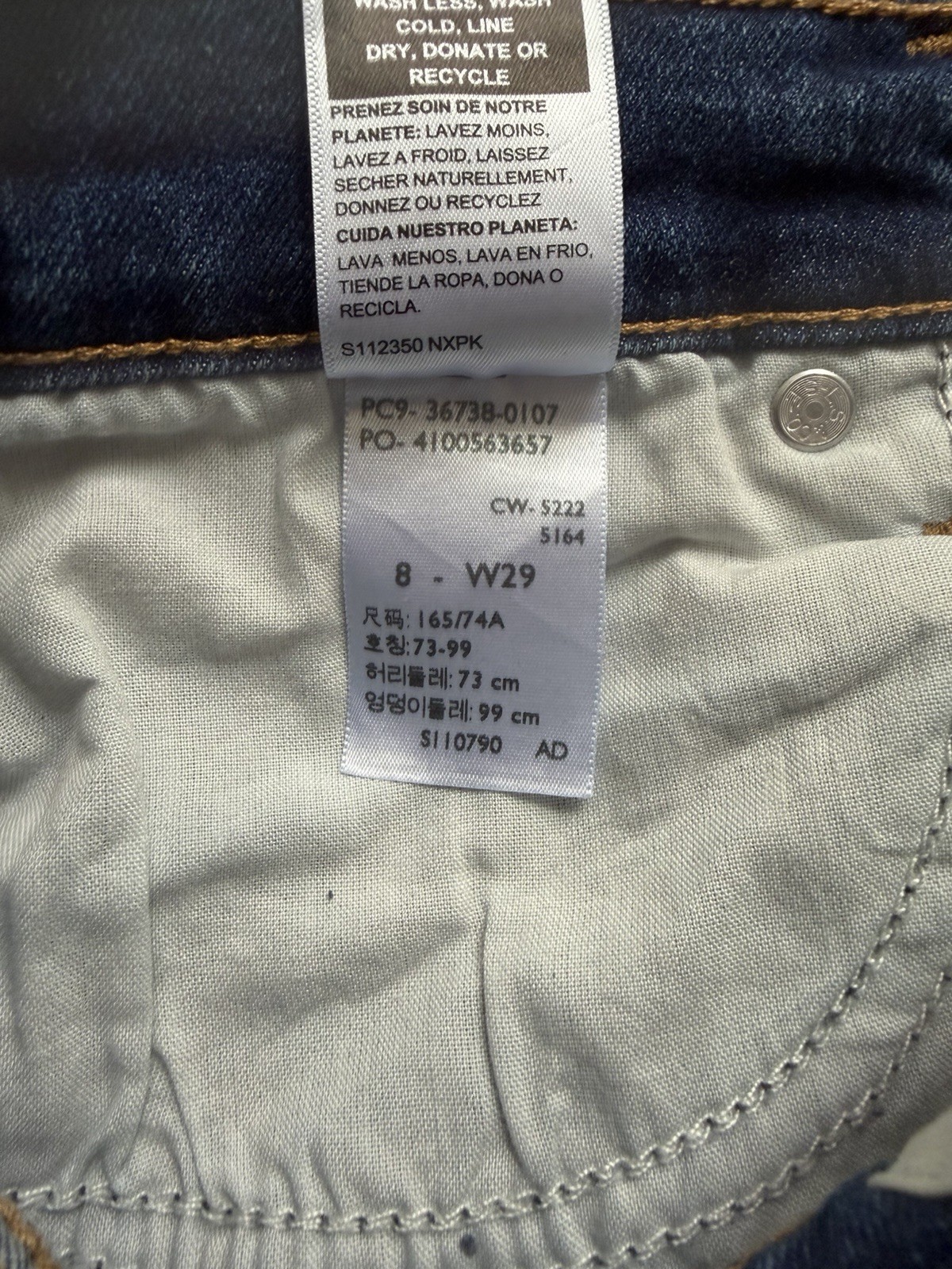 Signature Levi Strauss Heritage Boyfriend Women’s Cuffed Denim Cropped Pants 29