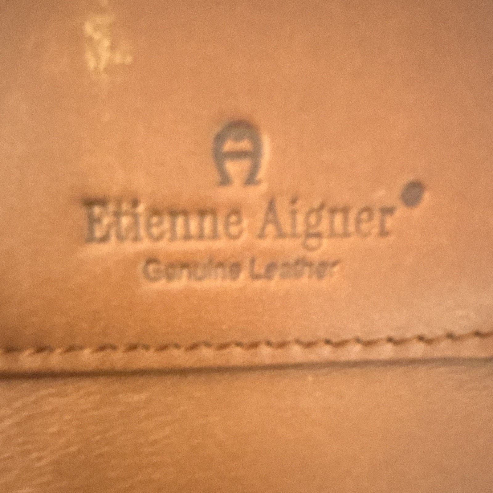 Etienne Aigner Brown Wallet Buckle Flap Logo Folding Credit Card Holder