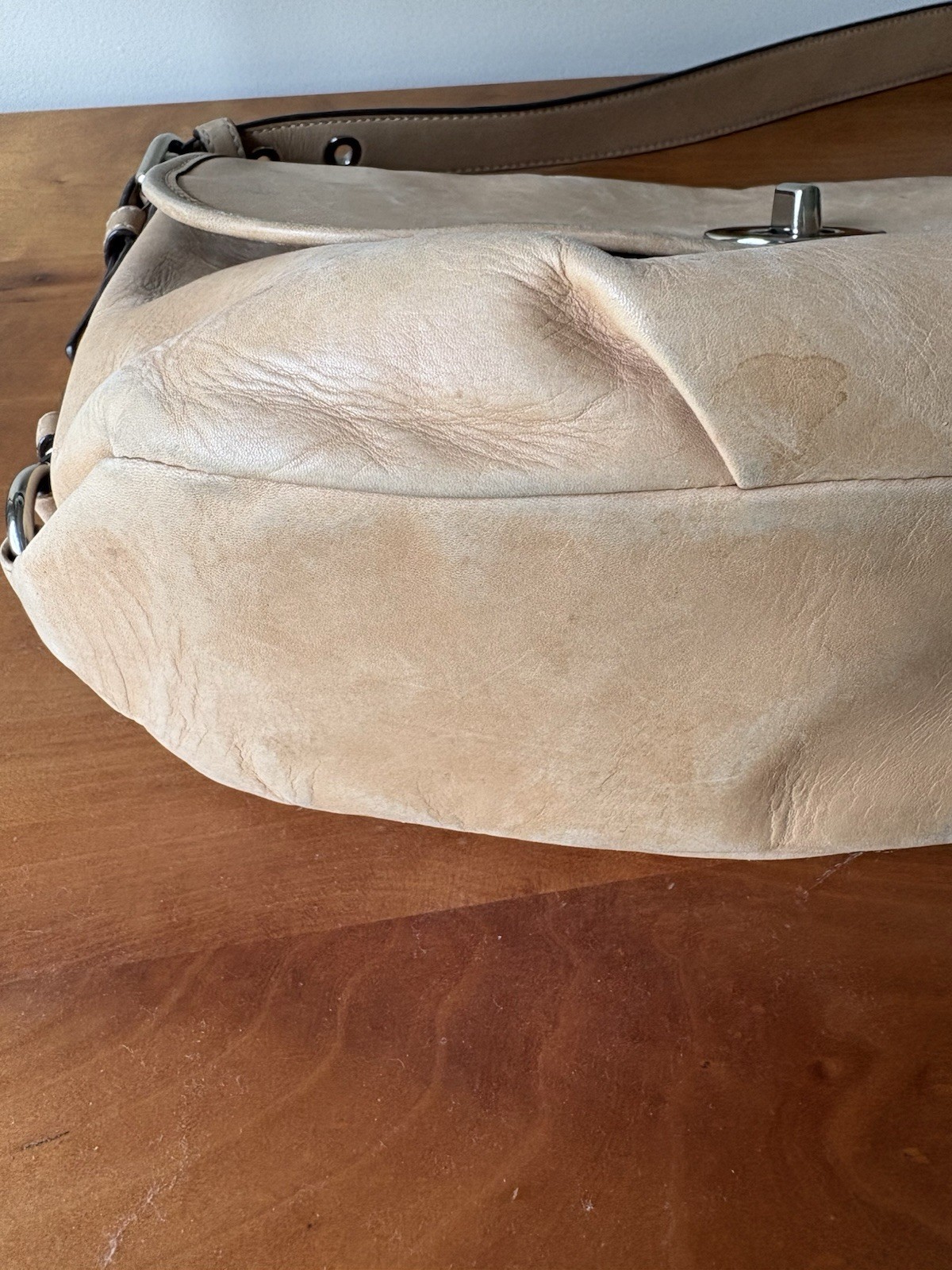 COACH C1069-F15170 Flap Legacy Camel Tan Leather Shoulder Crossbody Duffle Bag