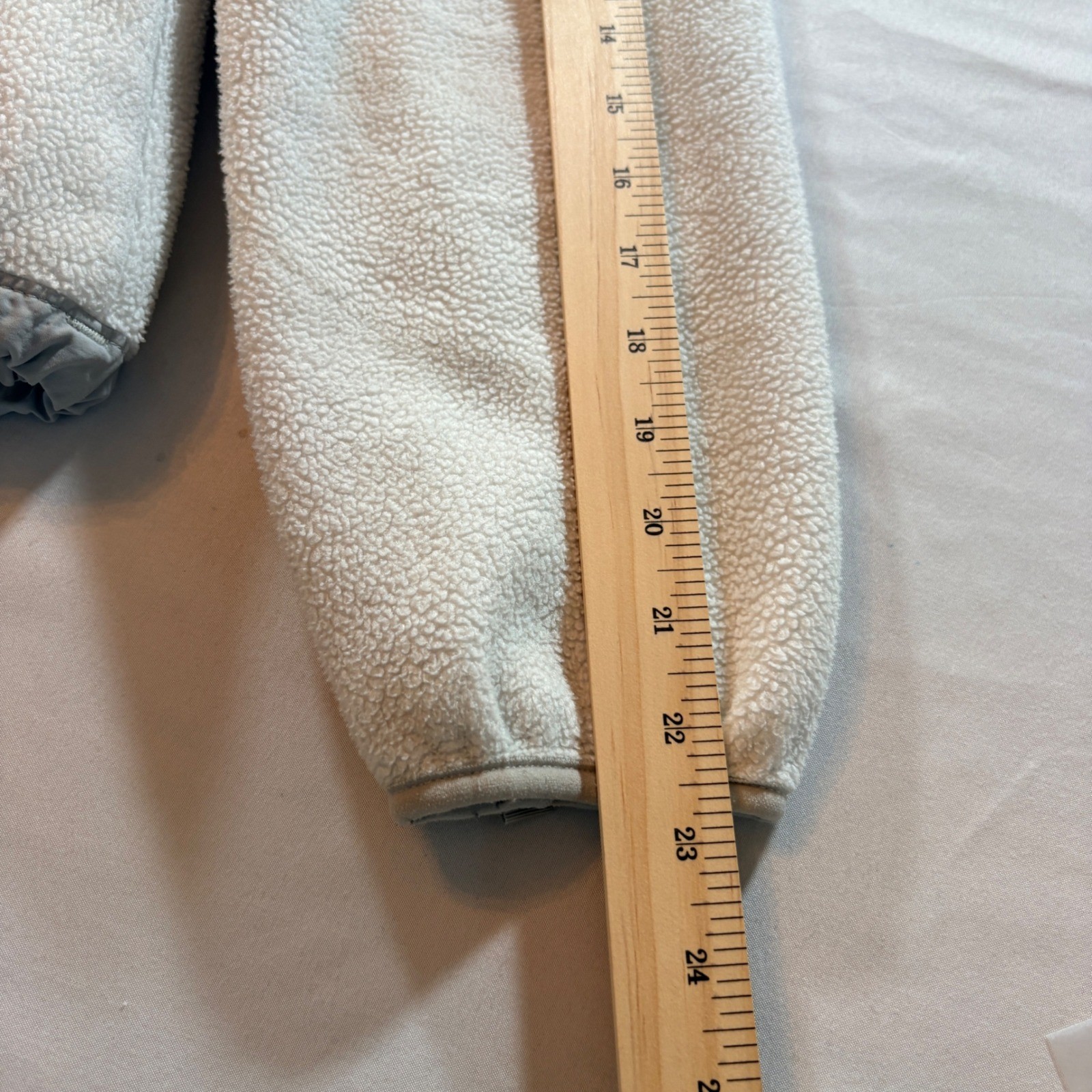 The North Face Denali Fleece Jacket Womens Medium Gray White Full Zip Outdoor