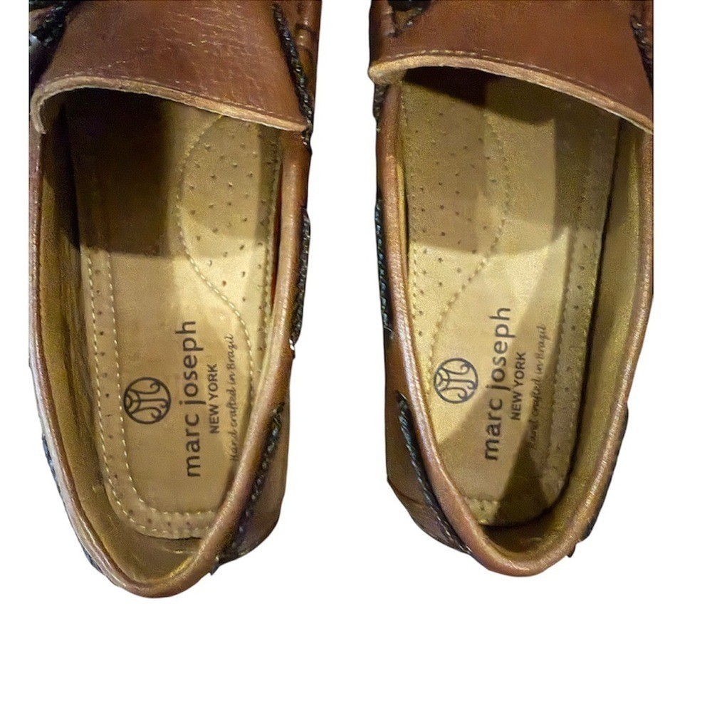 Marc Joseph New York Leather Driving Loafers Moccasins Brown Men Sz 10 Brazil