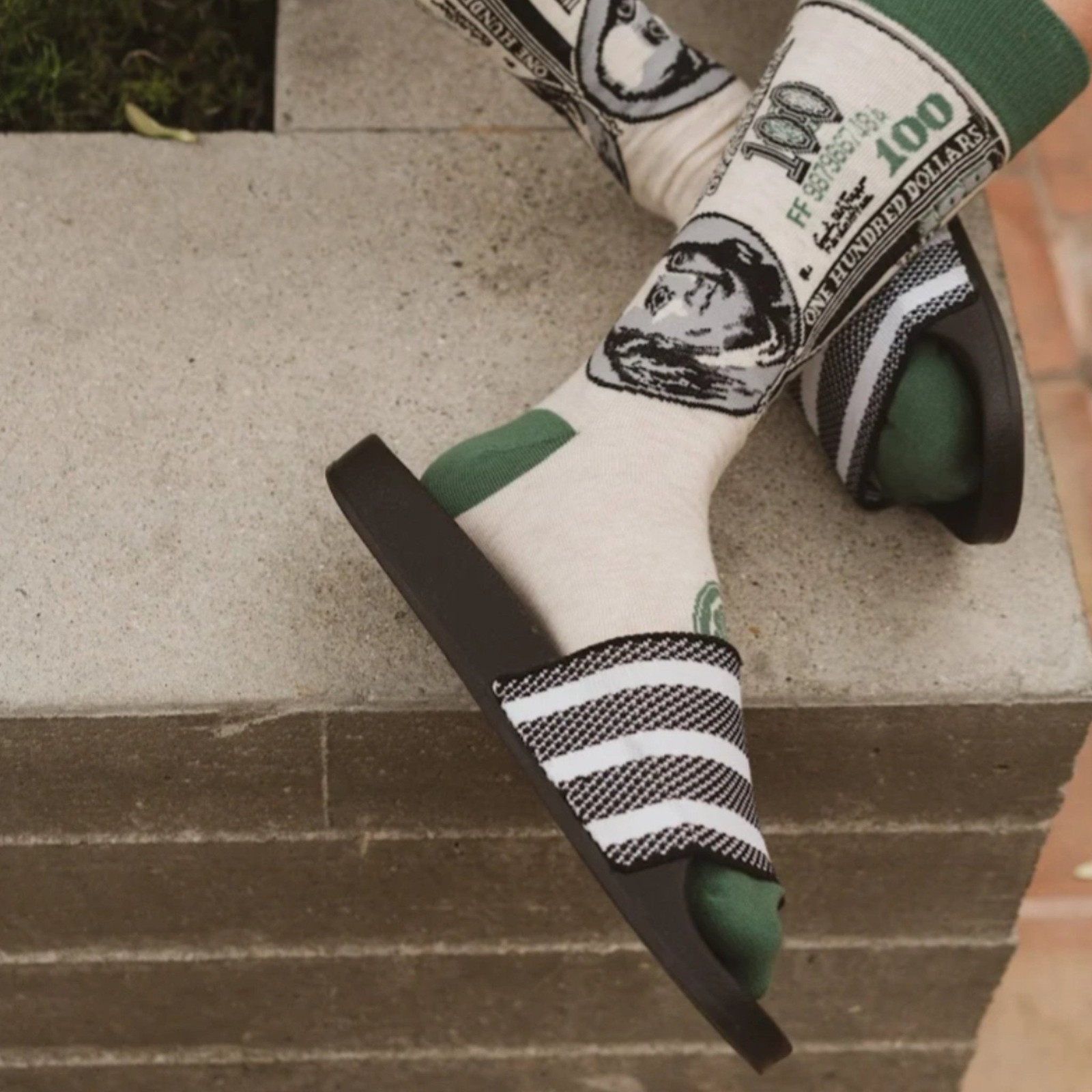 Benjamin Franklin 100 Dollar Bill Socks