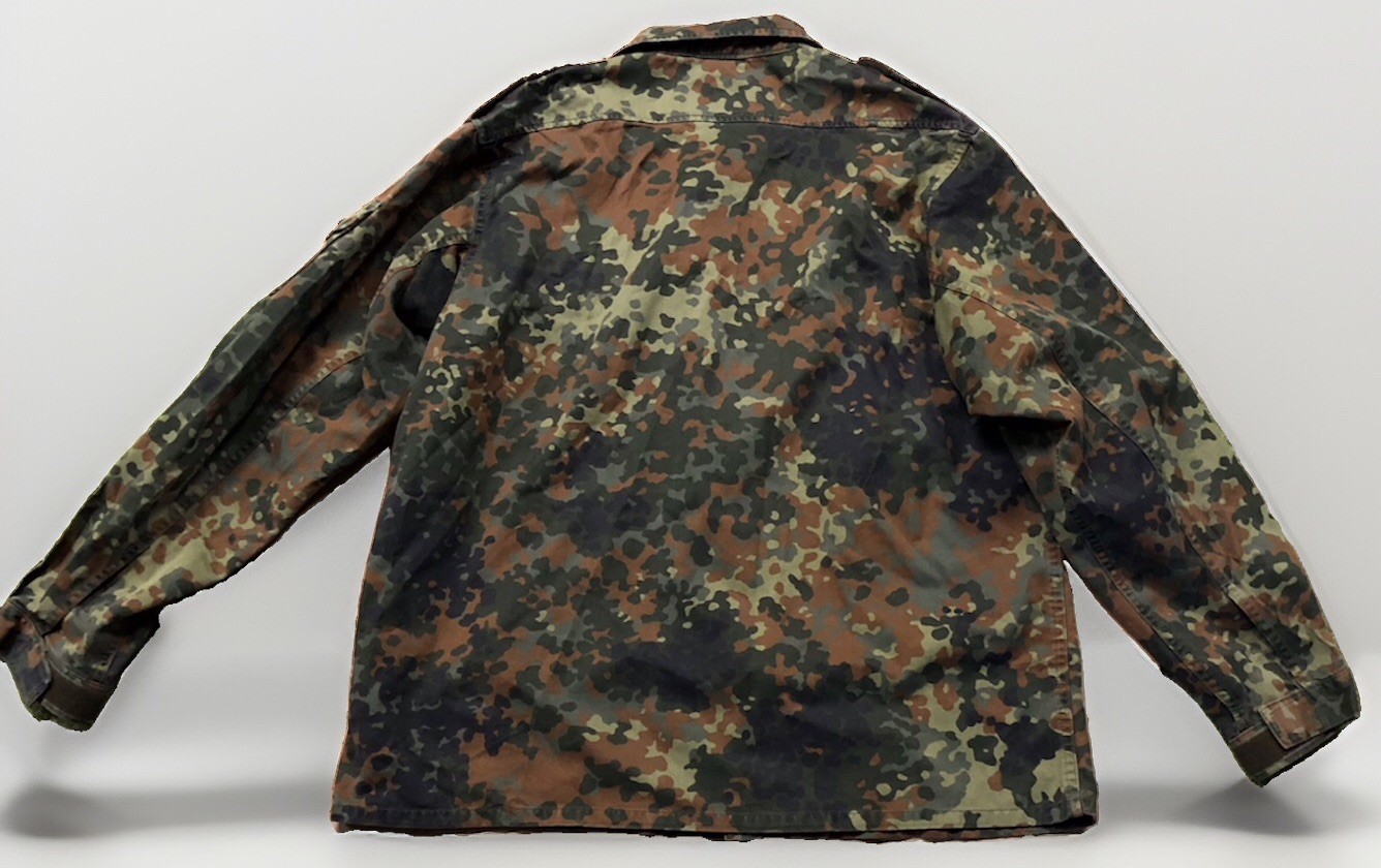 DEU GE German Army Camo Snap-Button Full Zip 175-185/1996 Jacket Field Coat