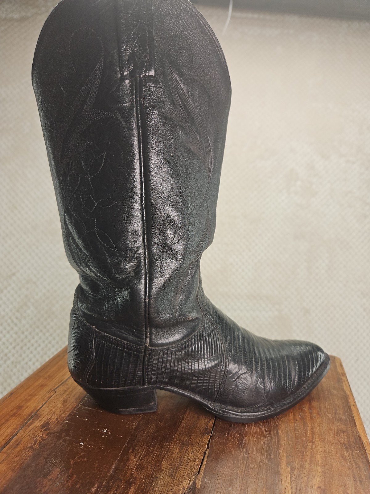 J. CHISHOLM Teju Lizard Handcrafted Leather Cowboy Boots #973 Men 8 C/D Beauties