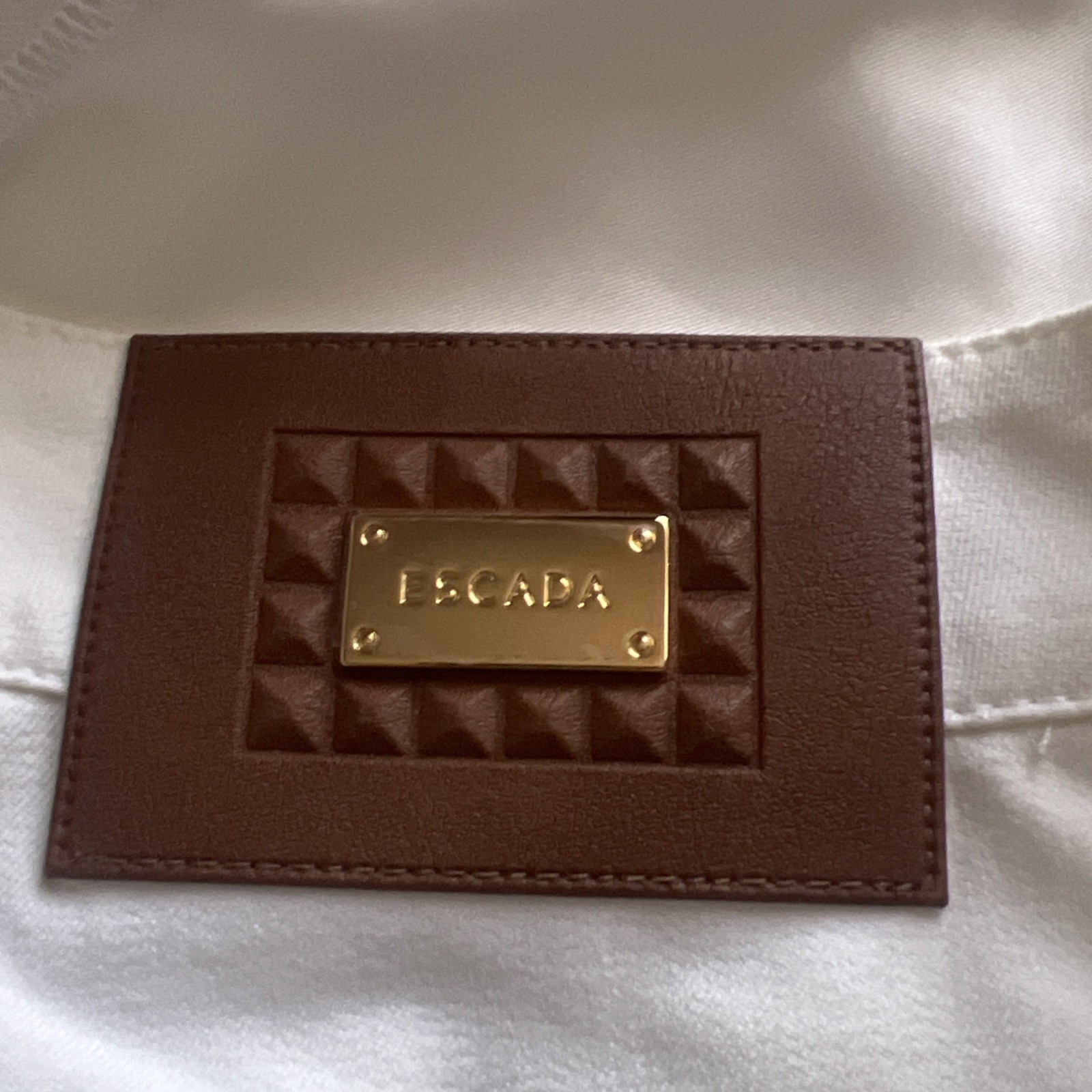 ESCADA Lime White Trousers Pants Sz 44 US 14 NWOT Luxury Gold Button Bold Modern