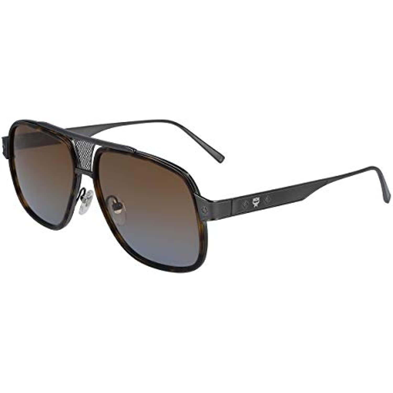 NEW MCM 137S 215 Tortoise & Black Aviator Sunglasses with Brown Lens & MCM Case