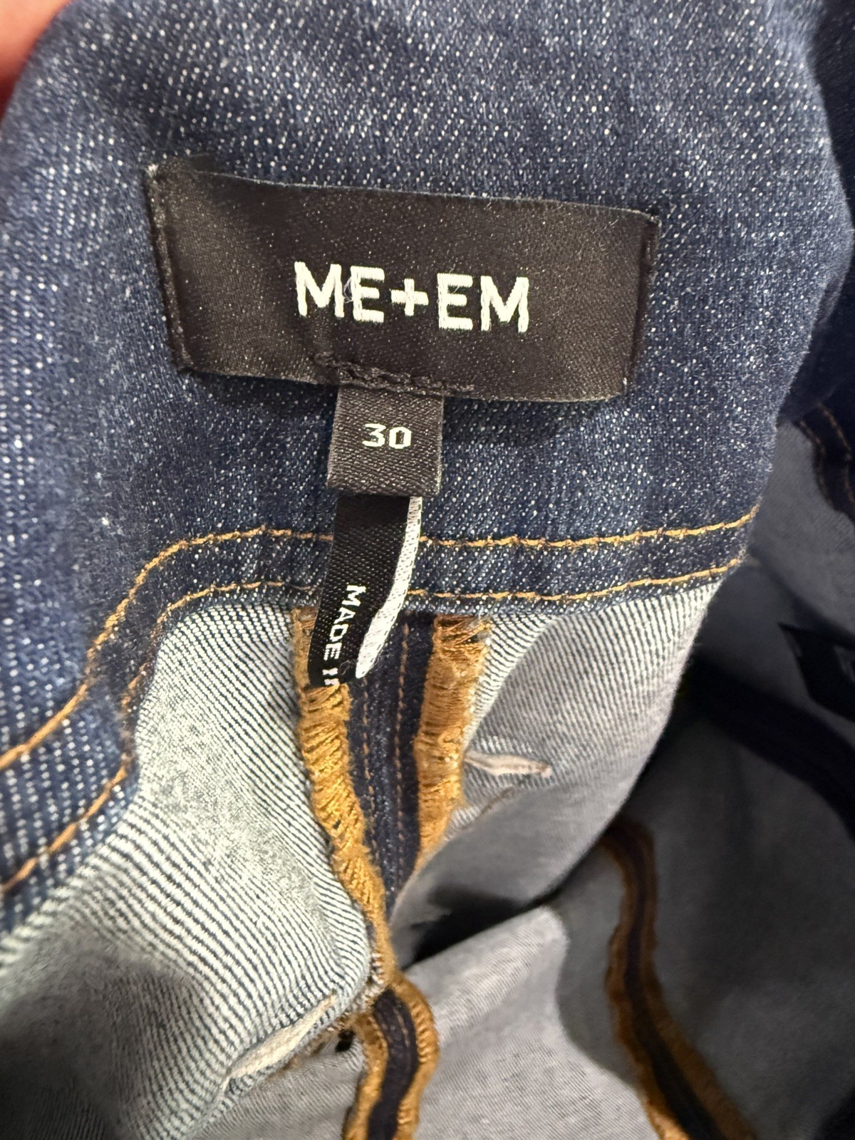 ME+EM Kick Flare Travel Jean Blue Stretch Denim Cotton Blend Women’s Sz 30