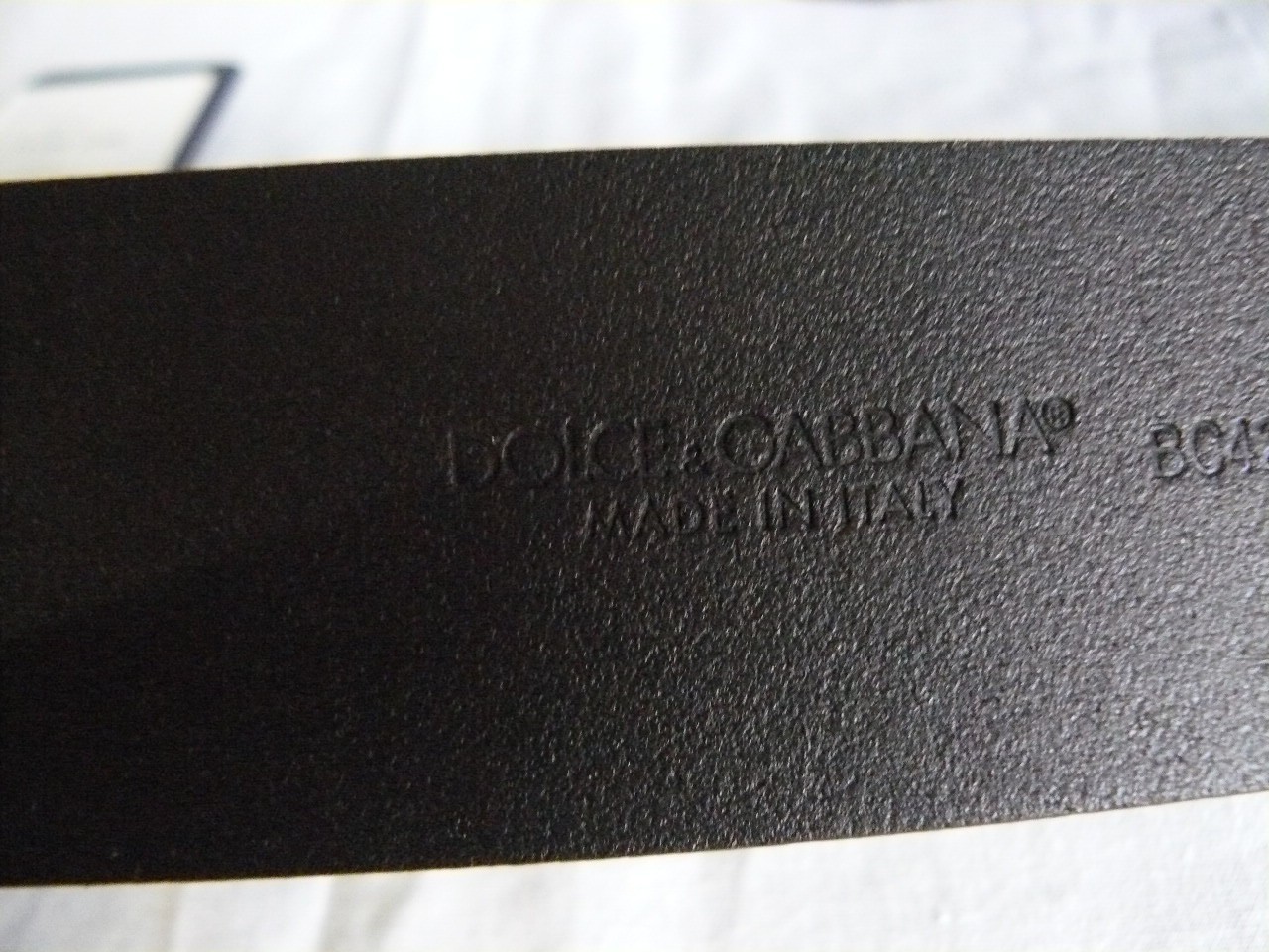 NWT MEN’S DOLCE AND GABBANA BLACK LEATHER BELT SIZE 85/34