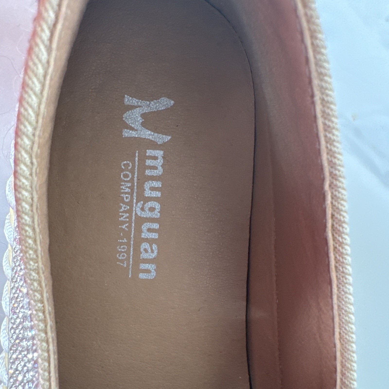 Muguan Rhinestone Bling Platform Slip-on Loafers Women’s US Size 8