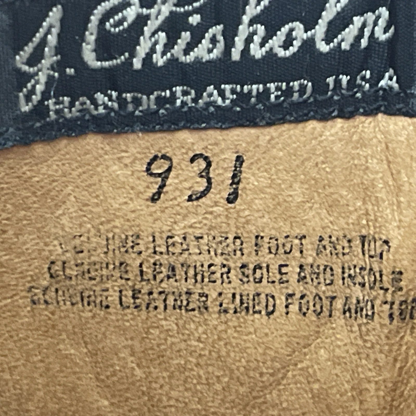 VTG J Chisholm Men Size 11.5D Full Quill Ostrich Leather Cognac Cowboy Boots USA