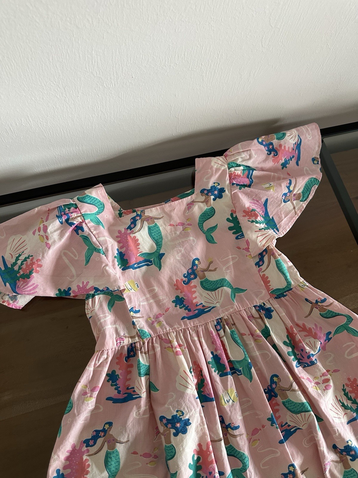 Mini Boden Charming Pink Sea Life Mermaid Dress Size 7-8