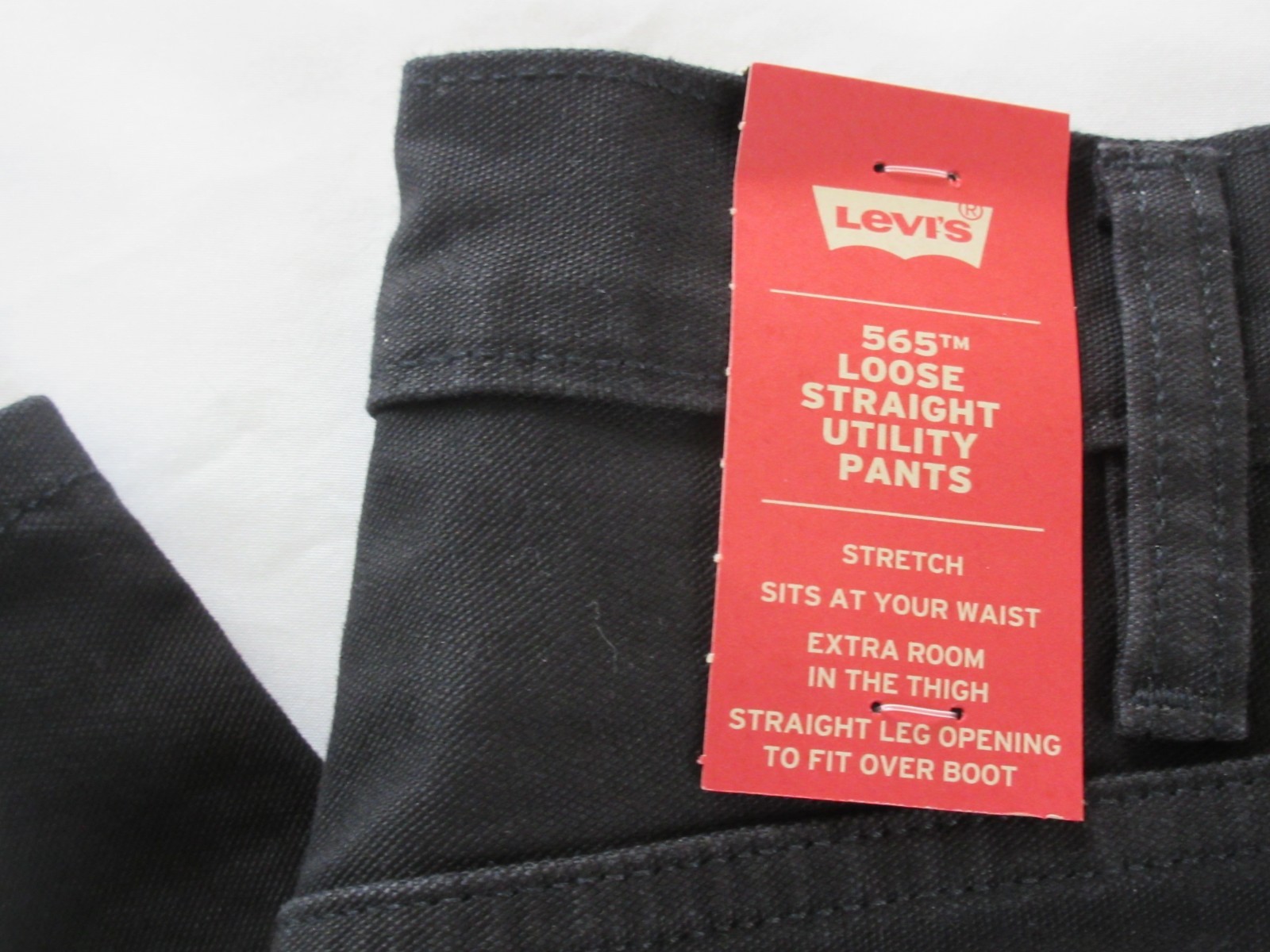 Levi’s Workwear Men’s 565 Loose Straight Fit Canvas Utility Pants Black NWT