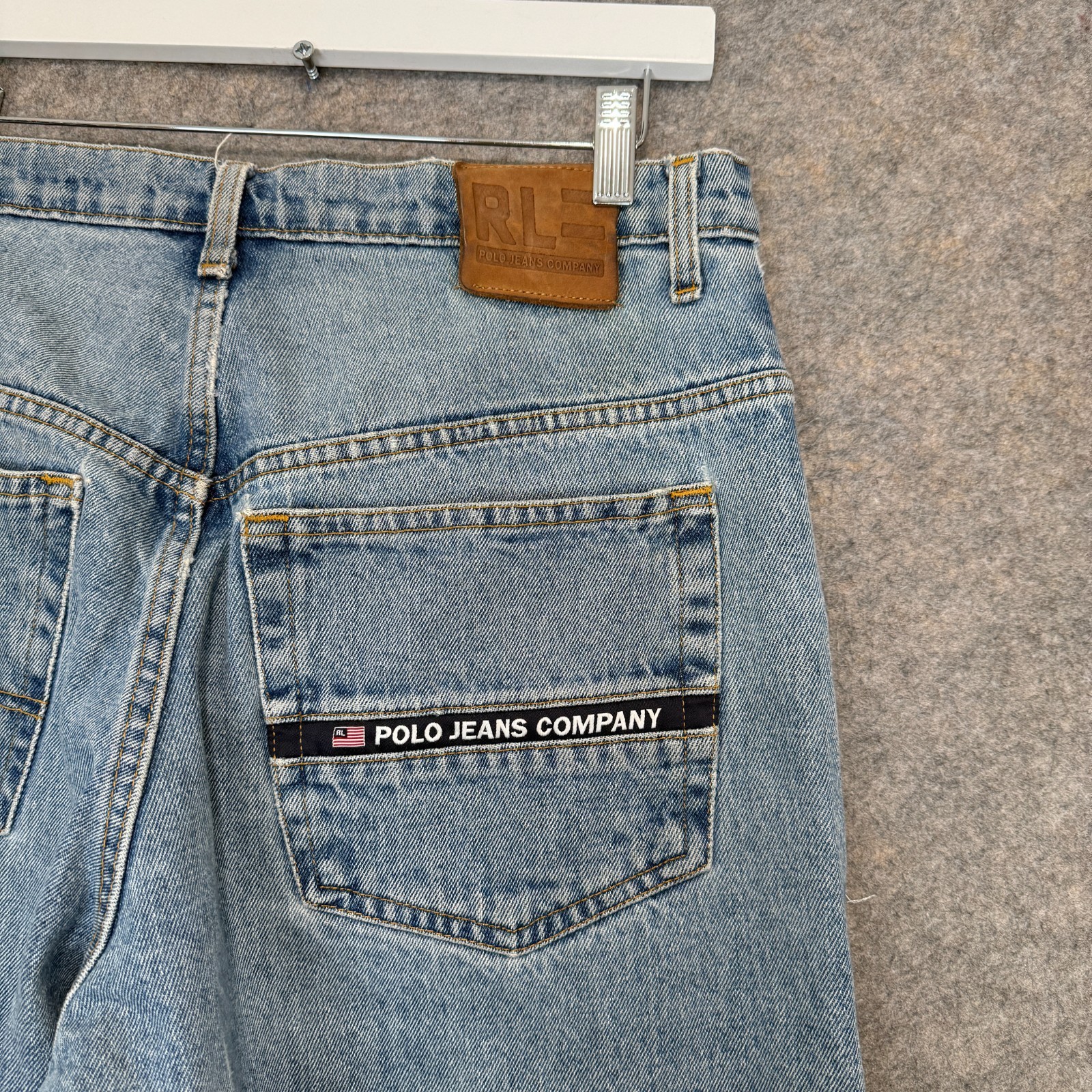 VTG Polo Jeans Company Ralph Lauren Embroidered Logo Jeans 32×30 (fits 31×30 Y2K