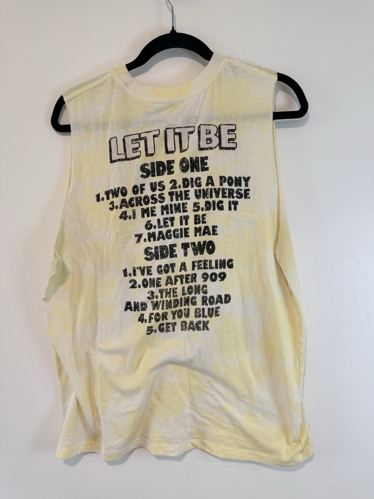 The Beatles Let It Be Tie Dye Muscle Tank Band Tee Size M