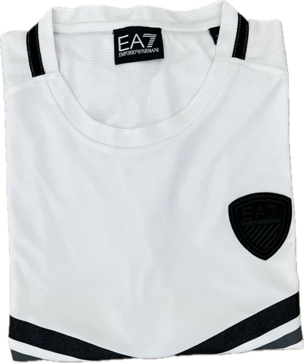 Emporio Armani EA7 Men’s White Dynamic Athlete Jersey Tee T-Shirt XXL