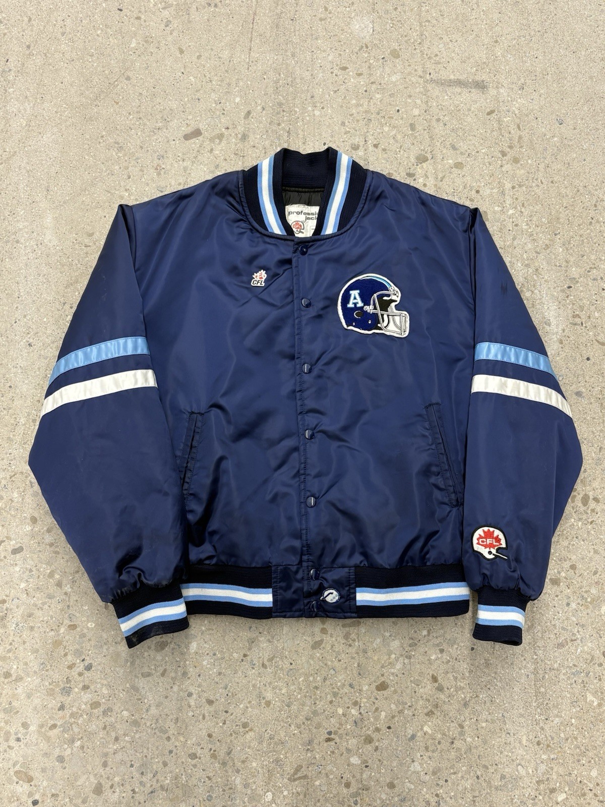 Vintage 80s Shain Toronto Argonauts Satin Jacket