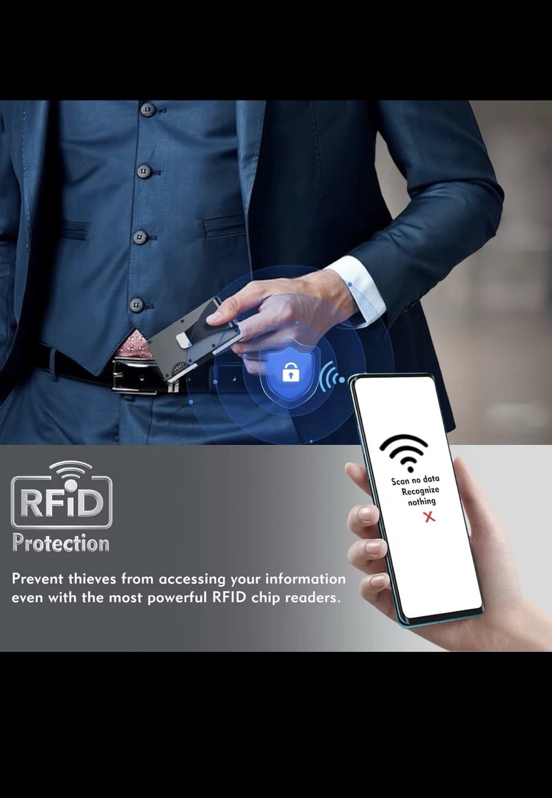 Pokémon Gengar RFID Minimalist Wallet – Engraved Metal Card Holder