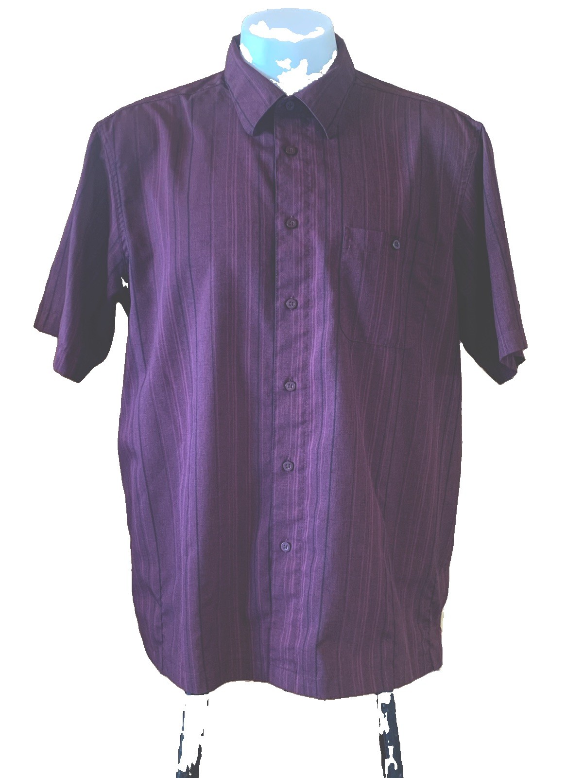 Mens George XL 46-48, Button Up Casual Shirt-look at label pic for true burgundy