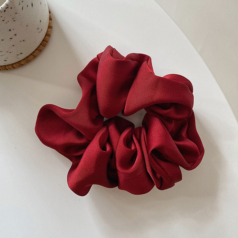 1/2PCS Hair Scrunchies Solid Women Hair Ring Elastic Ponytail Multicolor Band