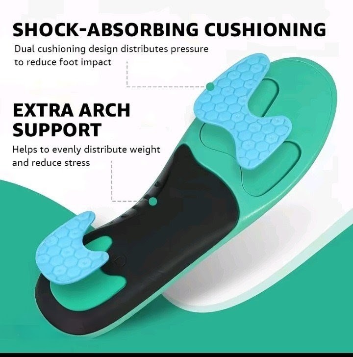 WalkHero Heavy Duty Arch Support Inserts,220+ lbs Plantar Fasciitis Insoles f…