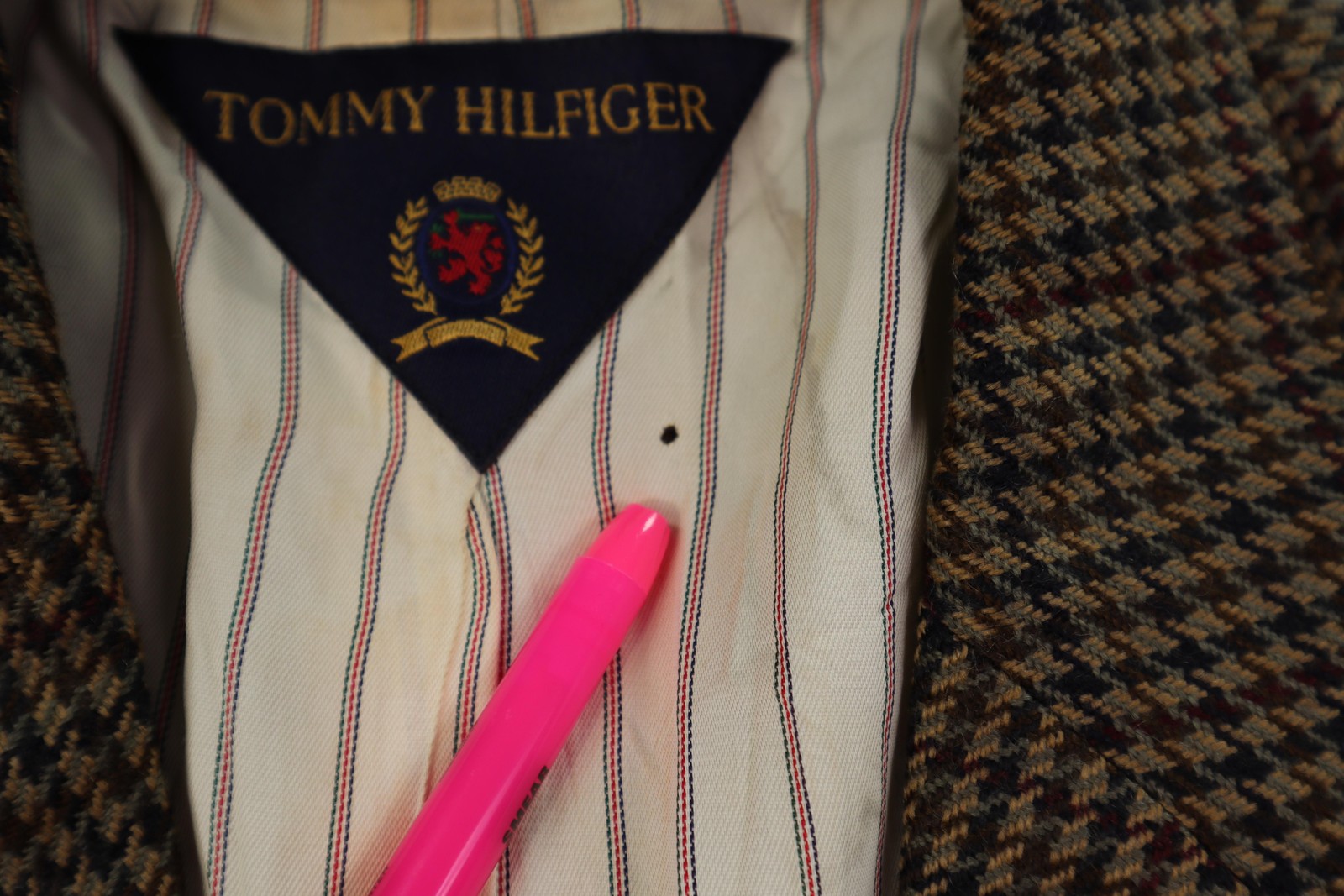 Tommy Hilfiger Sport Coat Men’s Medium Hounds Tooth Tweed 3 Button Notch Lapel