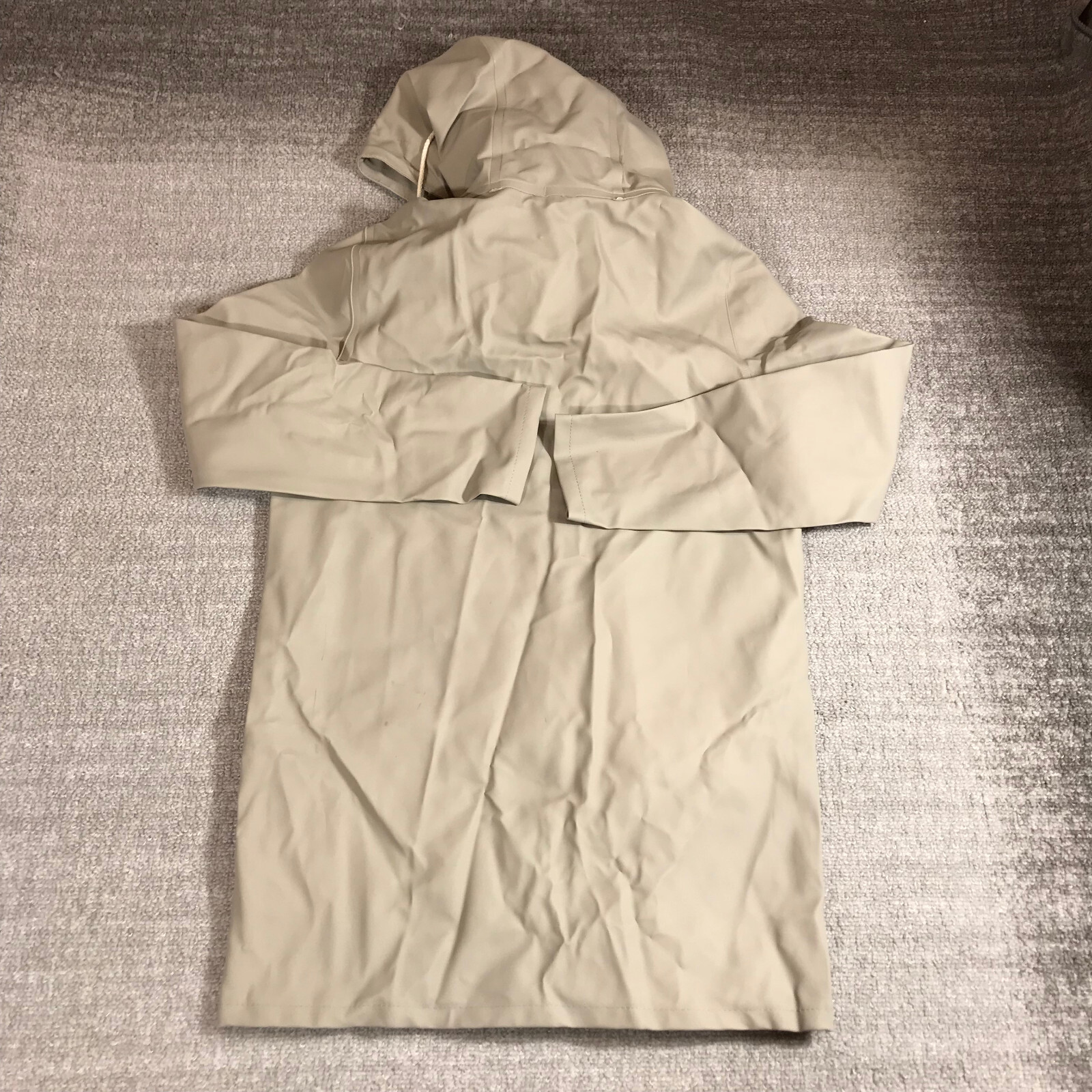 Stutterheim Stockholm Jacket Mens 2XS XXS Raincoat Hoodie Unisex Mosebacke Tan