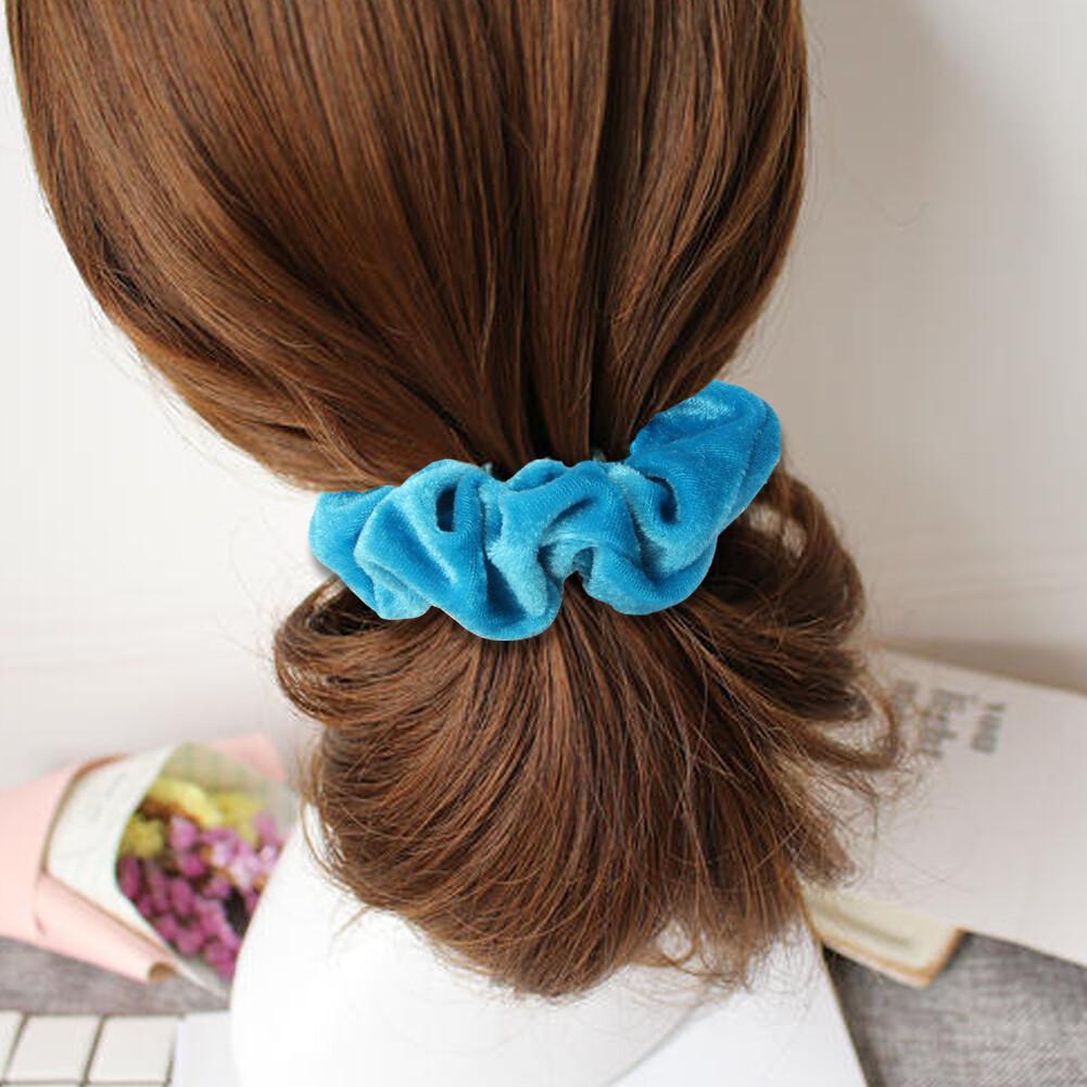 Lot Women Girl Hair Scrunchies Velvet Elastic Hair Bands Scrunchy Rope Ties