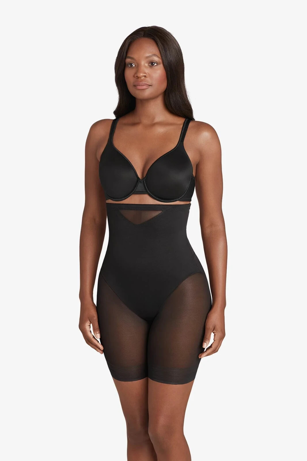 Miraclesuit Extra Firm Sexy Sheer Shaping Hi-Waist Thigh Slimmer L45260 Size S