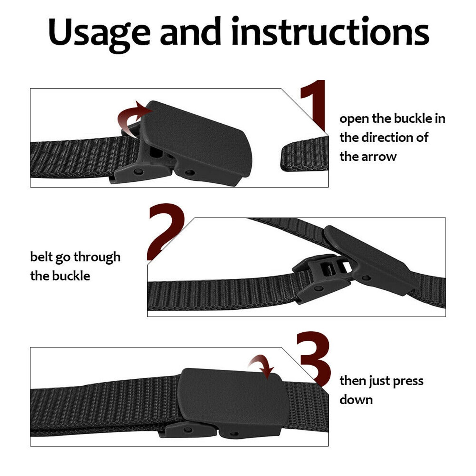 Mens Unisex Canvas Webbing Belt Regular Size Military Style Tactical Buckle Belt