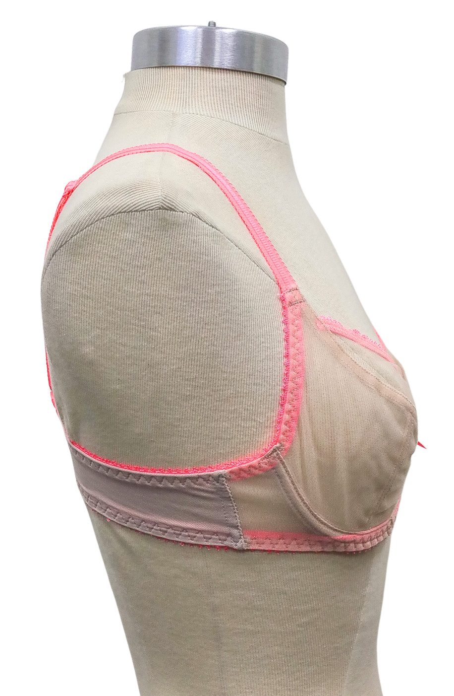 Claudette Dessous Mesh Full Coverage Bra CD2000 Blondie (Nude & Pink)