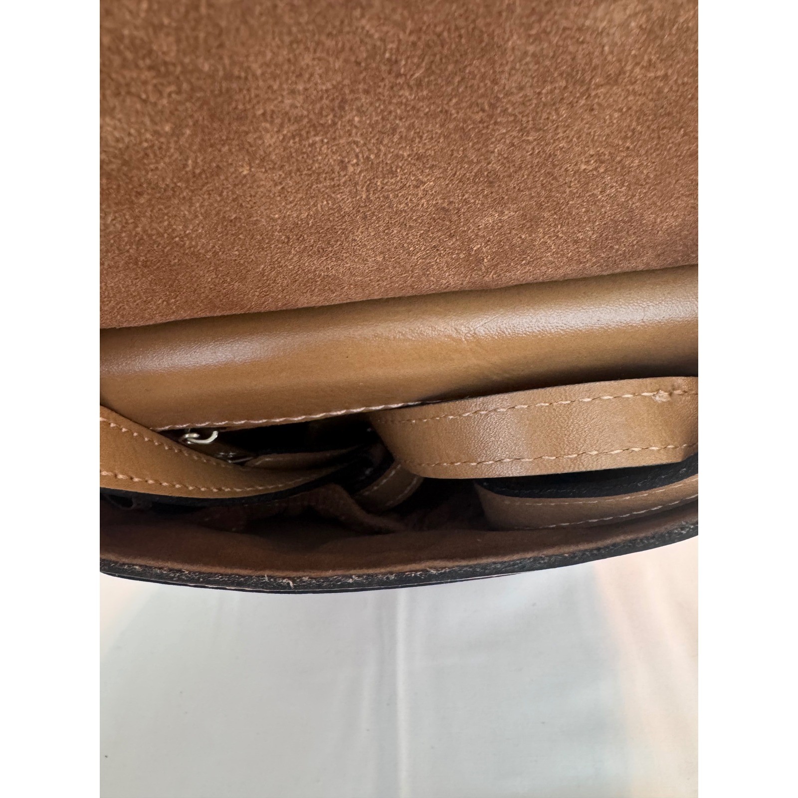 Patricia Nash Tan Leather Embossed Floral Crossbody Vintage Style Latch Purse