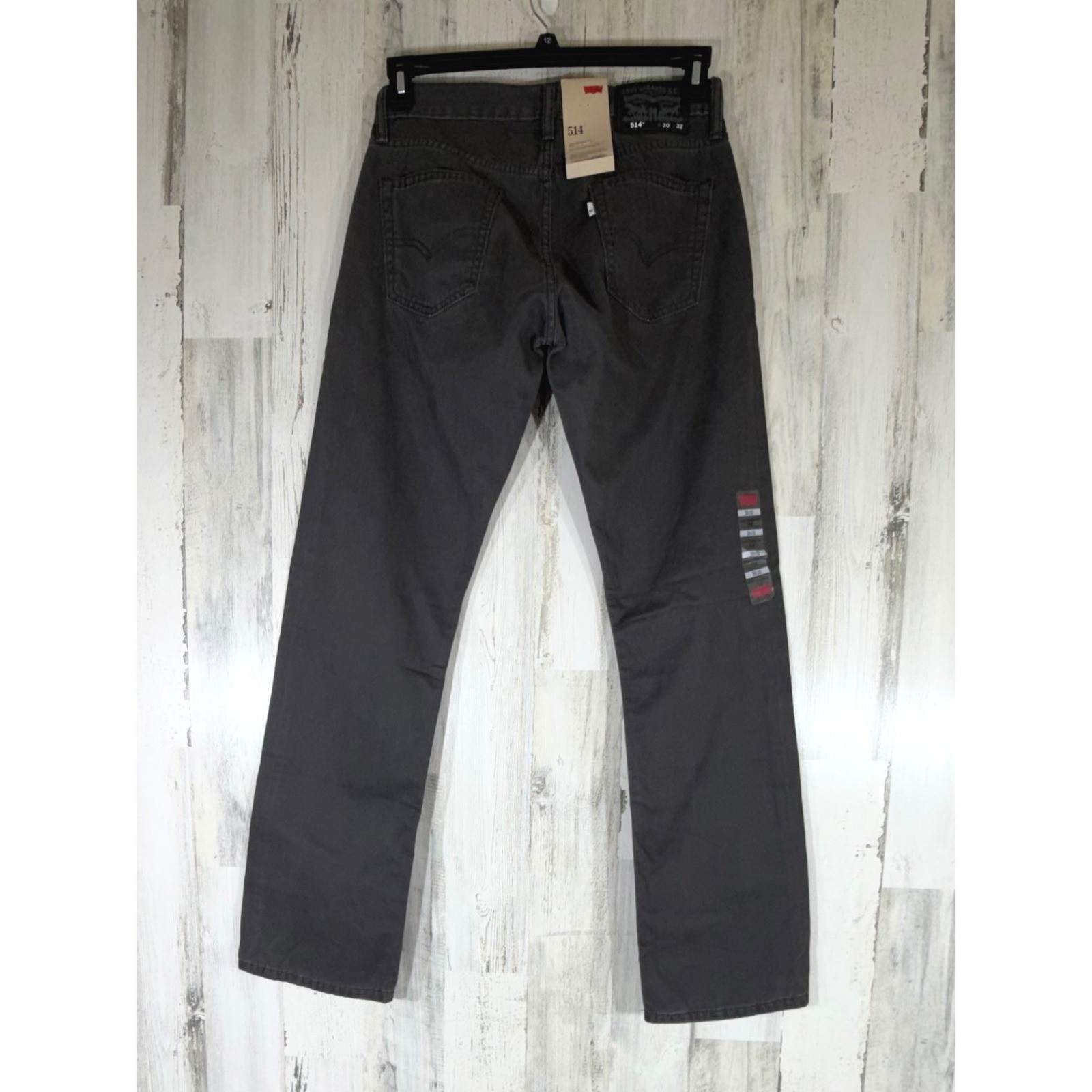 Levis 514 Slim Straight Fit Chino Pants 30×32 Charcoal Gray 100% Cotton NWT