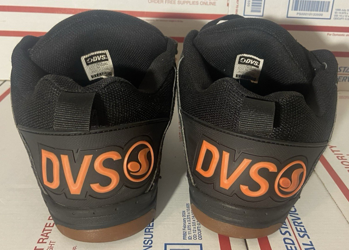 DVS Comanche DVF0000029 988 Black & Orange Low Top Skate Shoes – Men’s Size 14