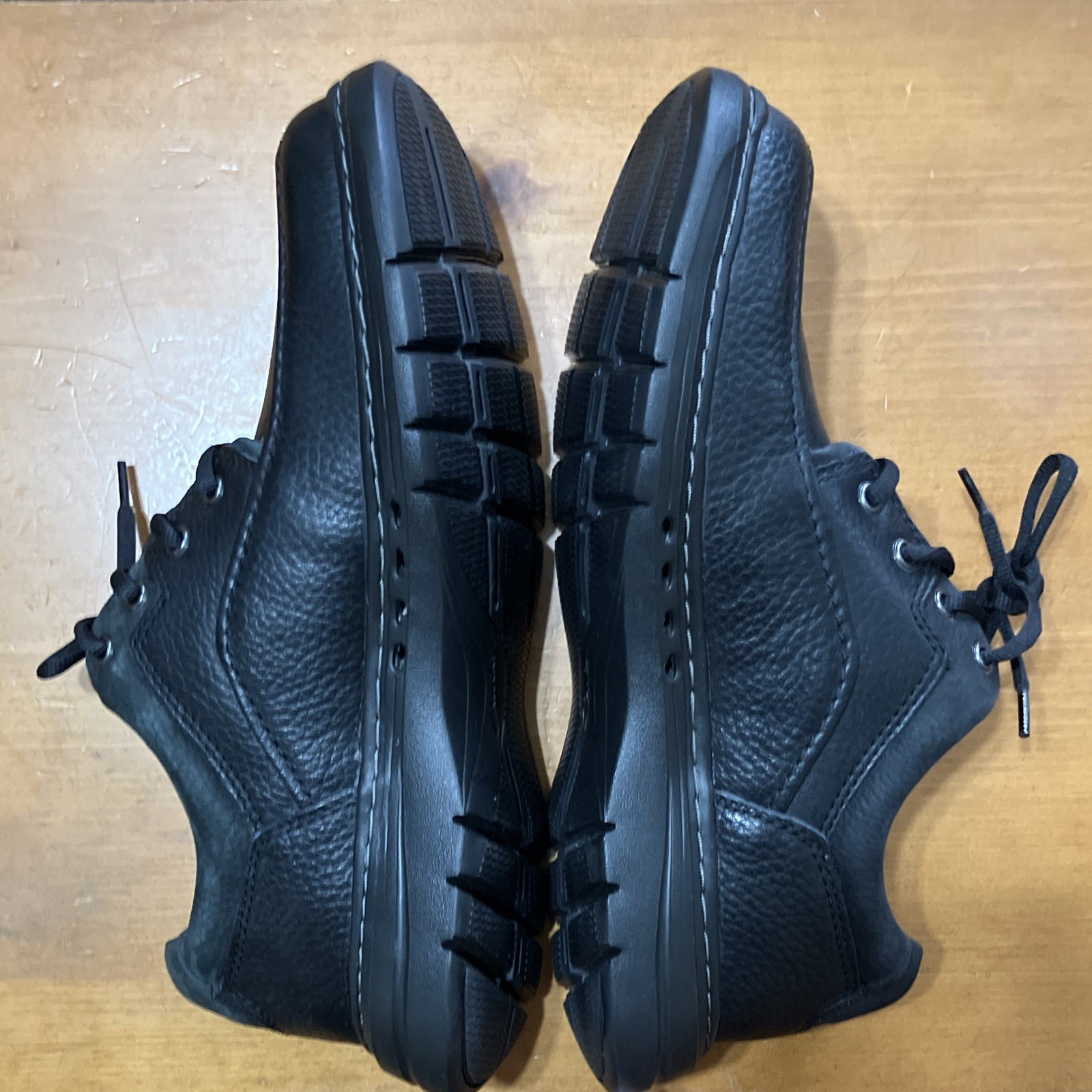Clarks Unstructured Men’s Black Leather Lace-Up Sneaker US 8 EU 41 UK 7