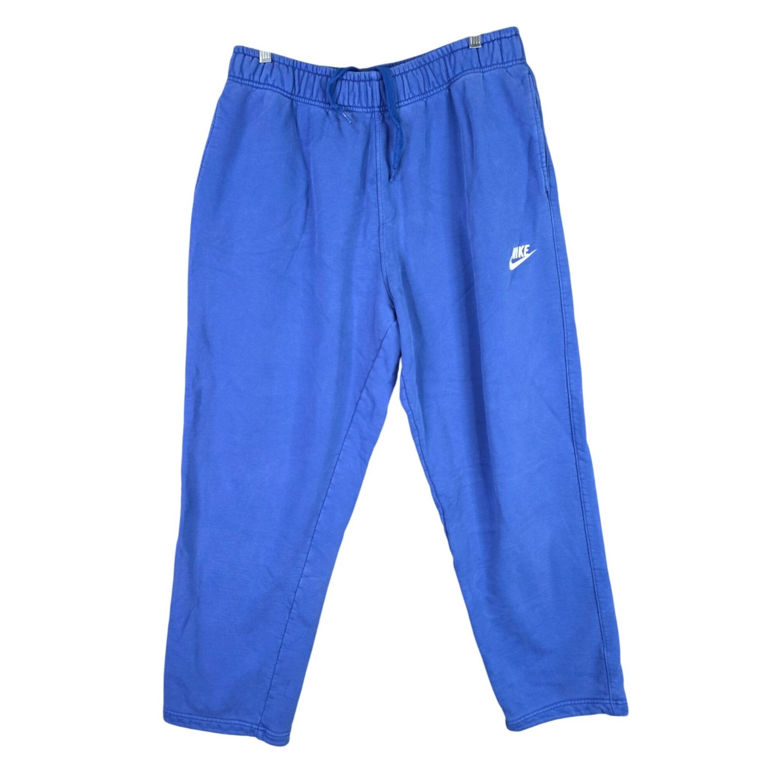Mens Nike Sportswear Blue Jogger Pants Elastic Waist Cotton Polyester Blend L